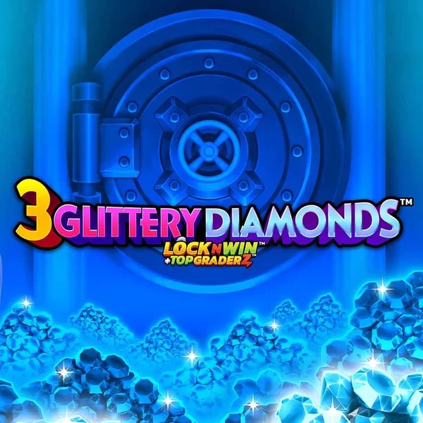 3 Glittery Diamonds logo by PearFiction Studios Duffspin Casino