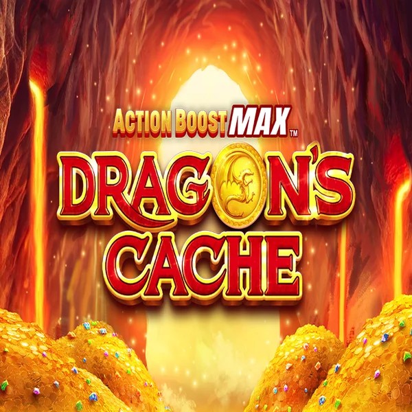 Action Boost Max Dragon's Cache logo by SpinPlay Games at Duffspin Casino