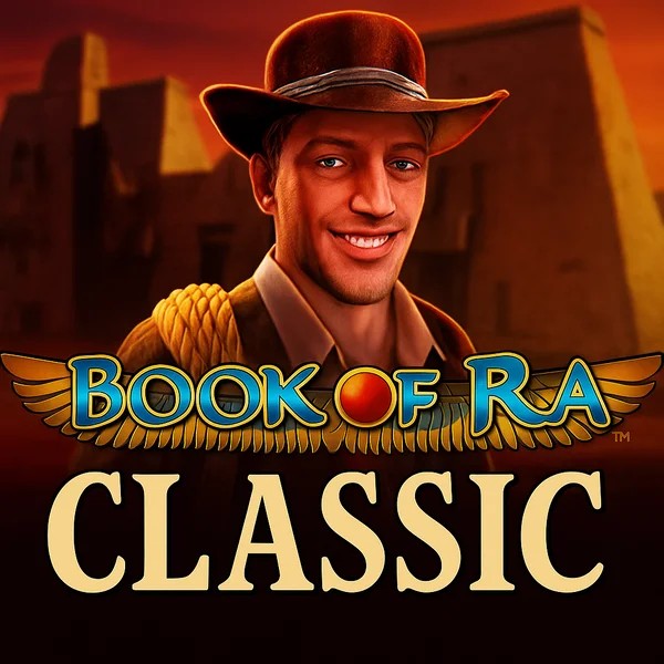 Book of Ra Classic online game logo by Novomatic on duffspincasino.eu