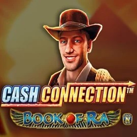 Cash Connection Book Of Ra online game logo by Novomatic on duffspincasino.eu