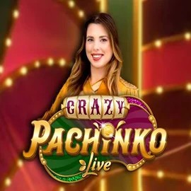 Crazy Pachinko slot logo by Evolution at Duffspin Casino