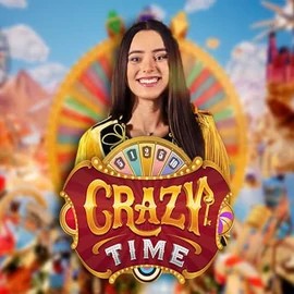 Official Live Casino logo: Crazy Time by Evolution at Duffspin Casino