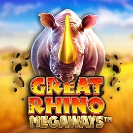 Great Rhino Megaways slot logo by Pragmatic Play at Duffspin Casino