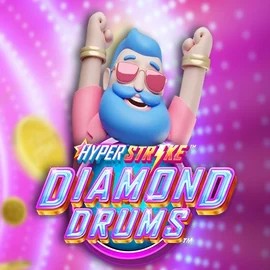 Hyper Strike Diamond Drums slot logo by Gameburger Studios at Duffspin Casino