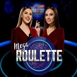 Mega Roulette online game logo by Pragmatic Play on duffspincasino.eu